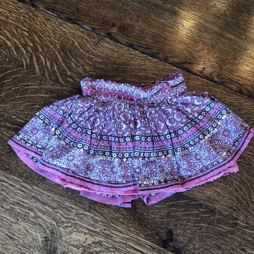Girls Justice skirt, built in shorts, size 7.